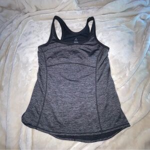Prana Women's Size M Basic Sleeveless Gray Solid Polyester Round Neck Regular